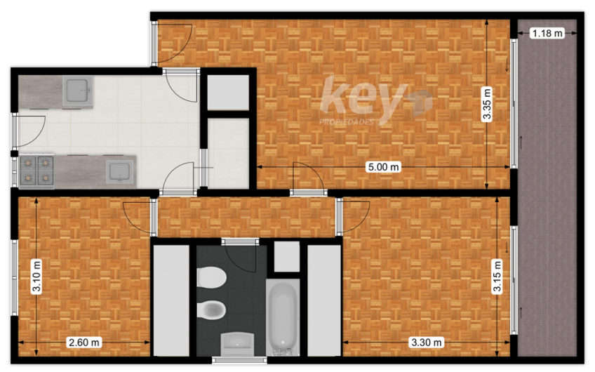 Lindo y Luminoso departamento de 3 ambientes en excelente ubicación – Recoleta