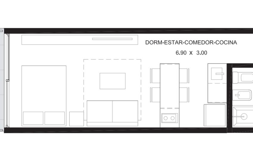 Amplio monoambiente en edicio de categoría con financiación exclusiva – Parque Chacabuco – CABA