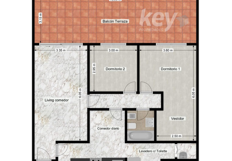 Hermoso departamento 3 ambientes con amplio balcón terraza – Villa Devoto