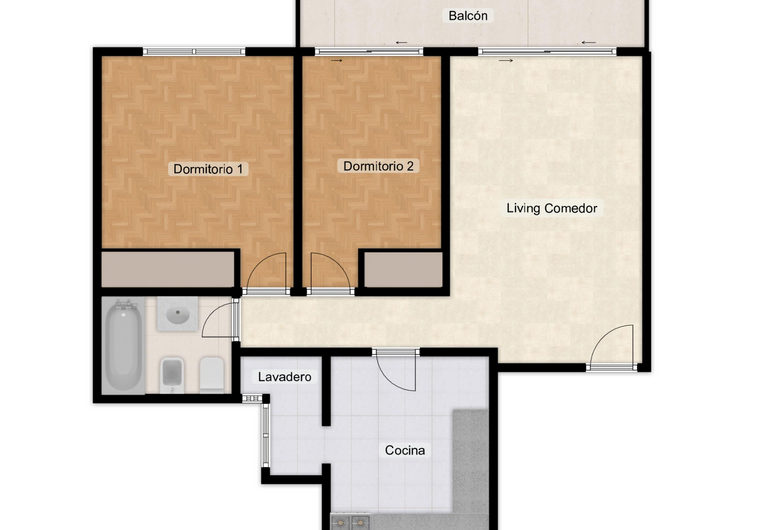 Departamento de 3 ambientes con balcón y cochera – Muy luminoso – Almagro